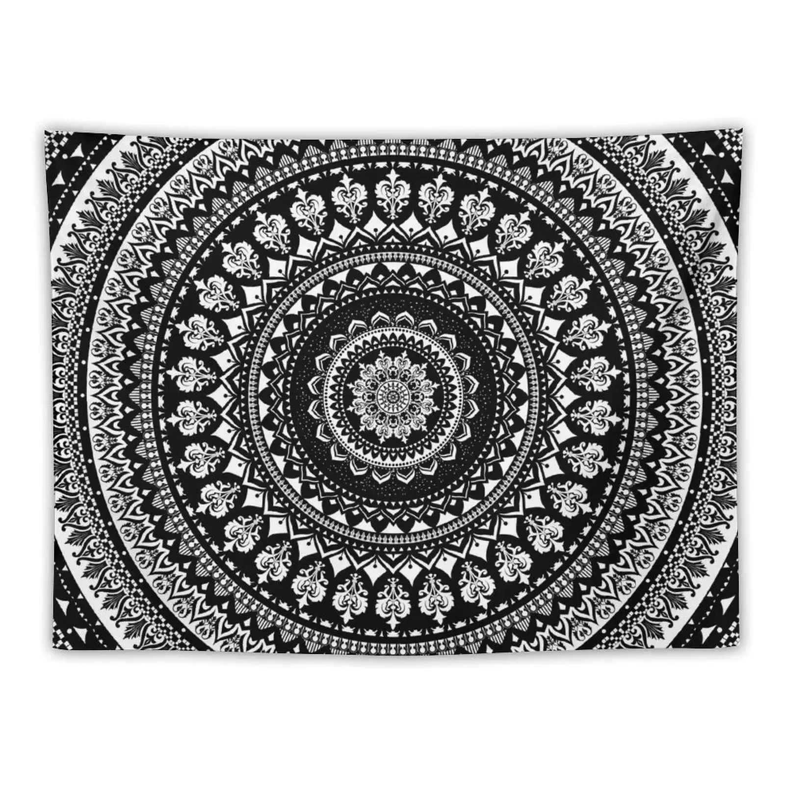 Mandala Monochrome 2 Tapestry Decoration Room Aesthetic Room Decor Tapestry