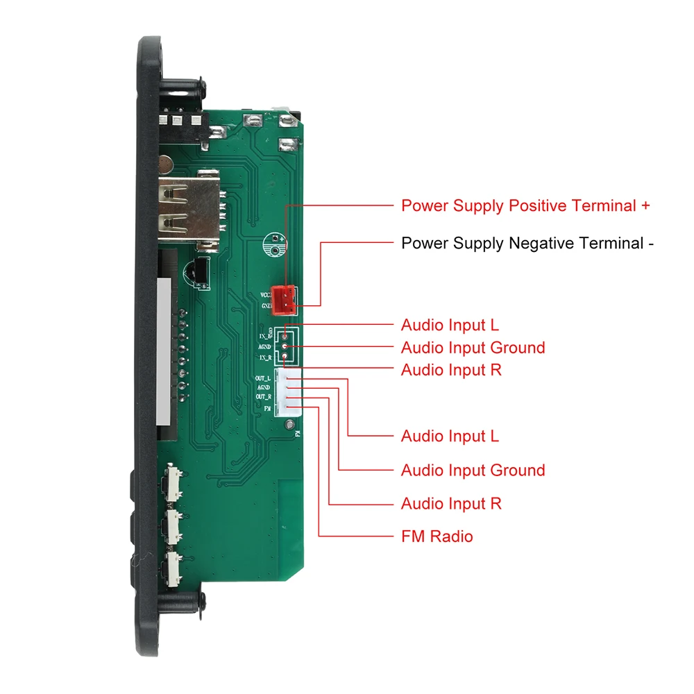 MP3 Bluetooth Decoding Board with BT 5.3 for Car Audio Lossless Music TWS Function and Recording Support