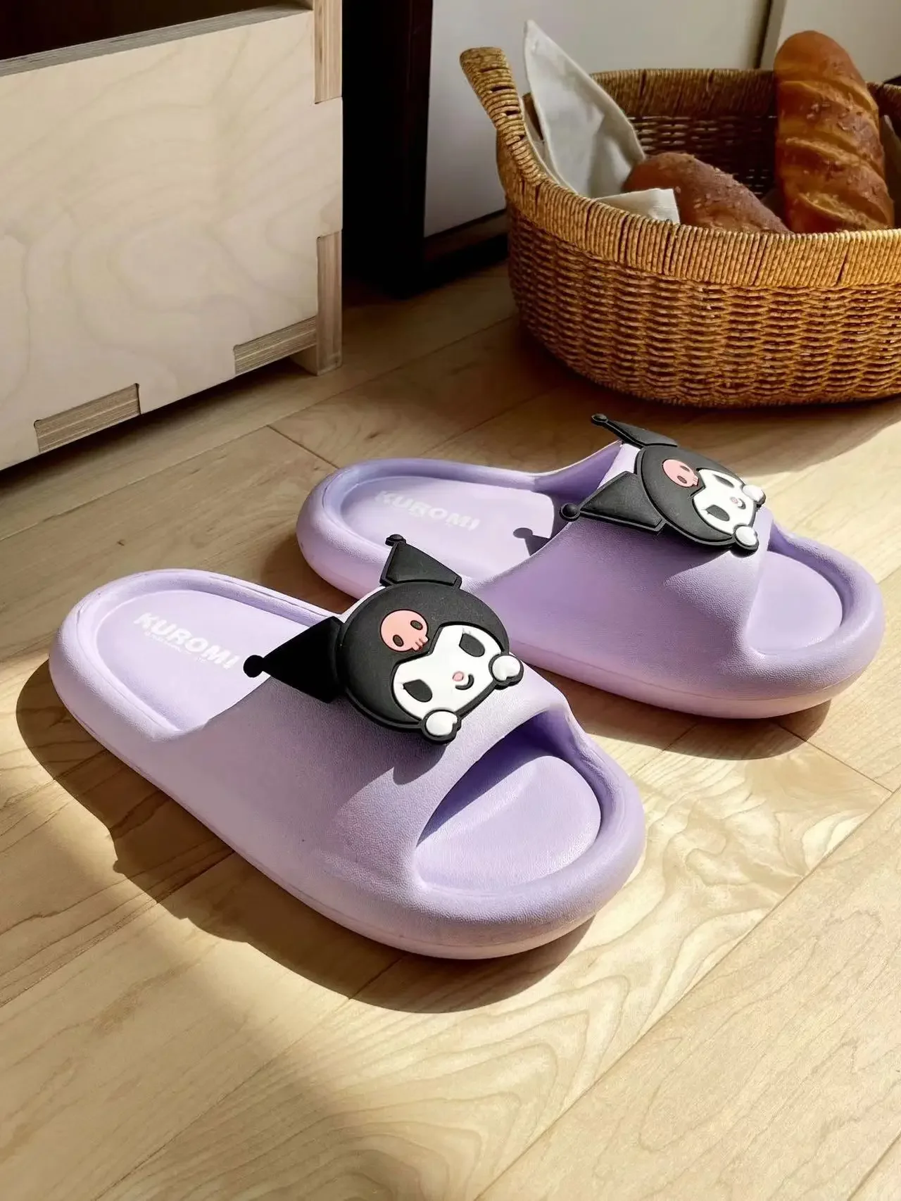 Sanrio My Melody Sandals Soft Slippers Kuromi Cute Summer Kids Indoor Outdoor Quick-Drying Cartoon Anime Sole Anti-Slip Gift