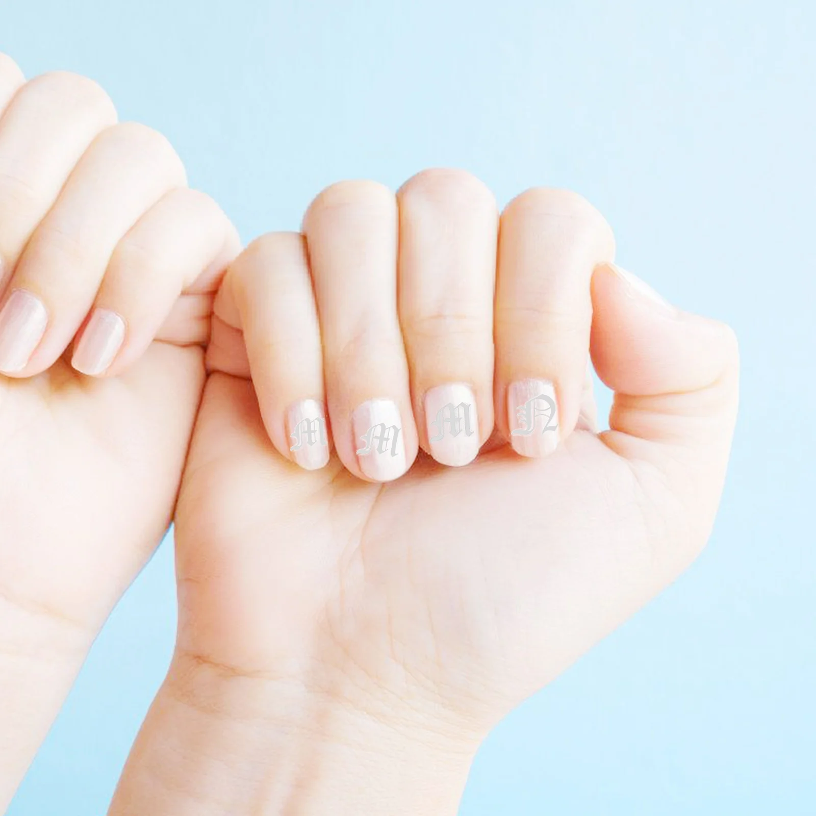 สติกเกอร์ตัวอักษร 5 แผ่น สำหรับตกแต่งเล็บ ลายตัวอักษร สำหรับทำเล็บ DIY สติกเกอร์ตกแต่งเล็บ ปลอดภัยต่อผิว ลอกออกง่าย