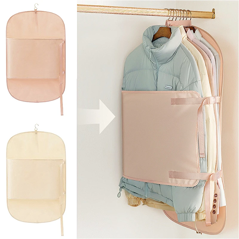 Wardrobe Compressed Storage Board Closet Space Saver Compression Strap for Down Jacket Coat Sweater Travel Clothes Organizer Bag