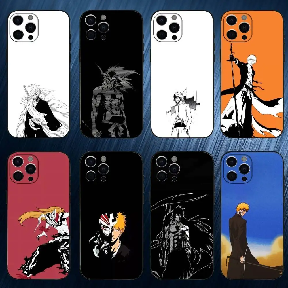 

COOL Anime B-Bleach Phone Case For iPhone 17,16,15,14,13,12,11 Plus,Pro Max,Soft Silicone Cover