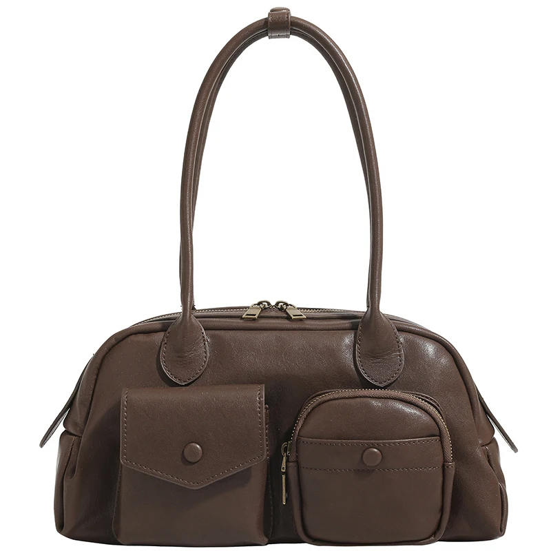 

Maillard Suede Bowling Bag Women's 2026 Autumn Winter New High-end One-shoulder Handbag Underarm Bag
