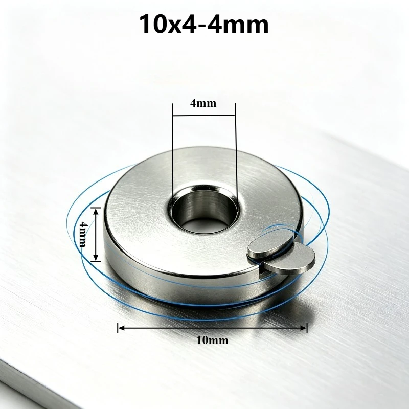 10x4‑4 MM Round Countersunk Neodymium Magnet 10x4‑4 mm 4mm Hole Strong Permanent NdFeB Magnet for Fridge DIY Industrial