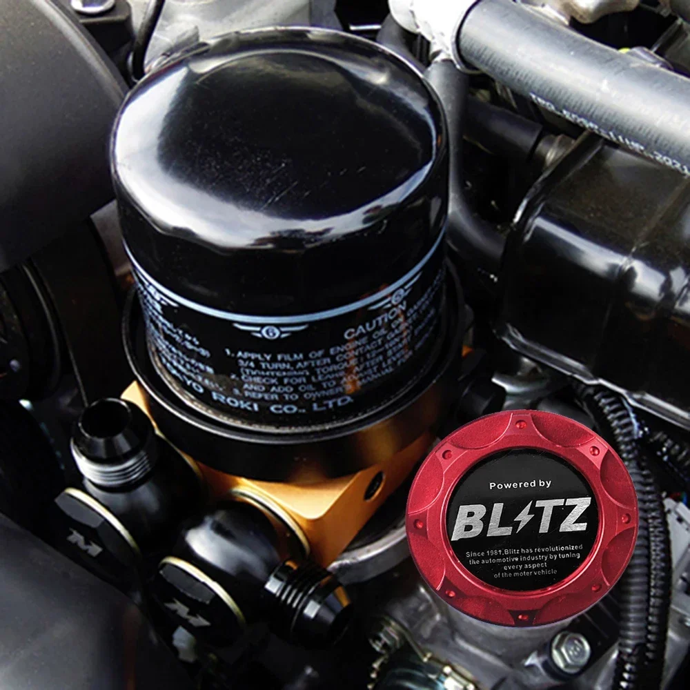 New JDM High Quality Car Modification Oil Cap Universal BLITZ Gasoline Cap Red Engine Oil Fuel Filler Cap For Toyota