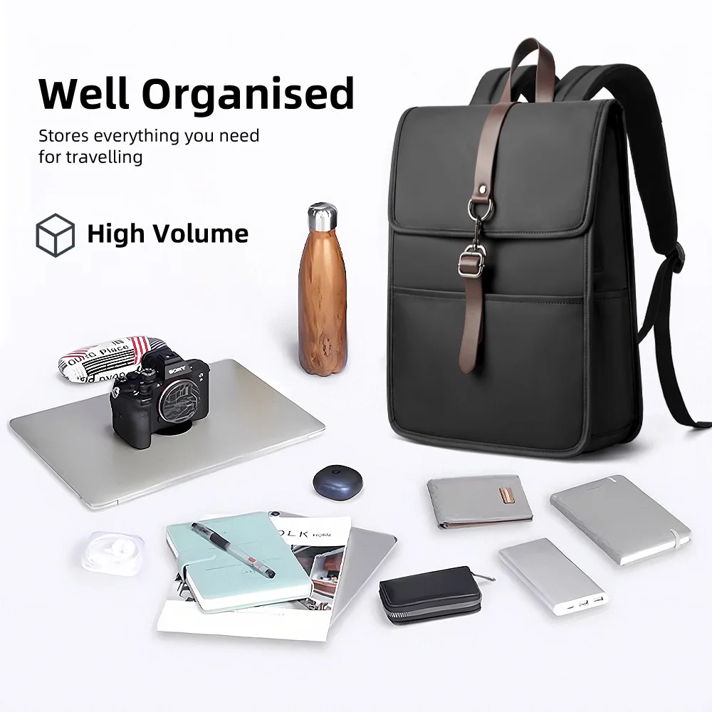 HcanKcan Fashion Vintage Men's Backpack Fashion Laptop Bag Casual Waterproof Travel Daypack Work College Backpack Student Bag