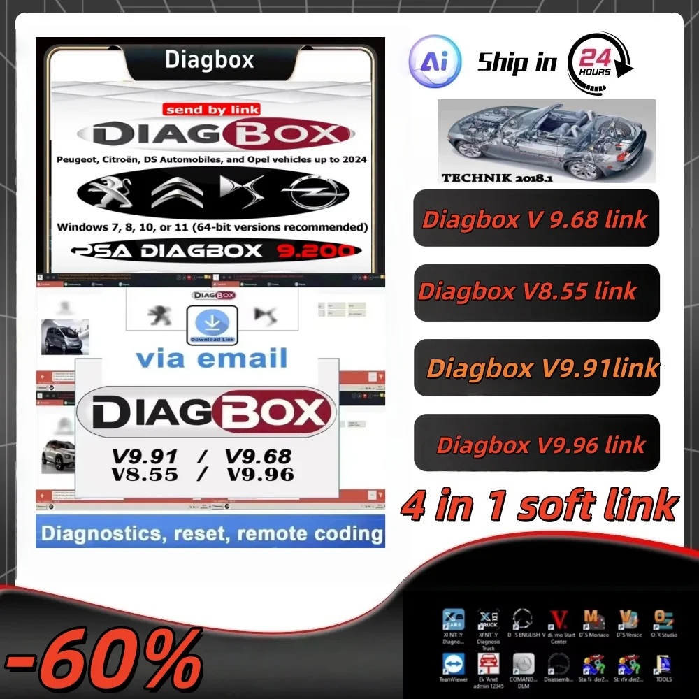 

2022 última caja Diag V9.91 V9.68 Lexia 3 91 PP 2000 Lexia-3 Diagbox para Citroen para herramienta de diagnóstico de Peugeot has