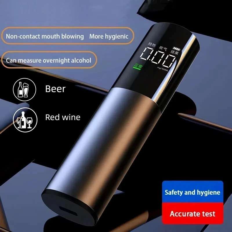 HOT Convenient Automatic Alcohol Tester Electronic Breathalyzer LED Display Portable Rechargeable Non-Contact Alcohol Test Tools