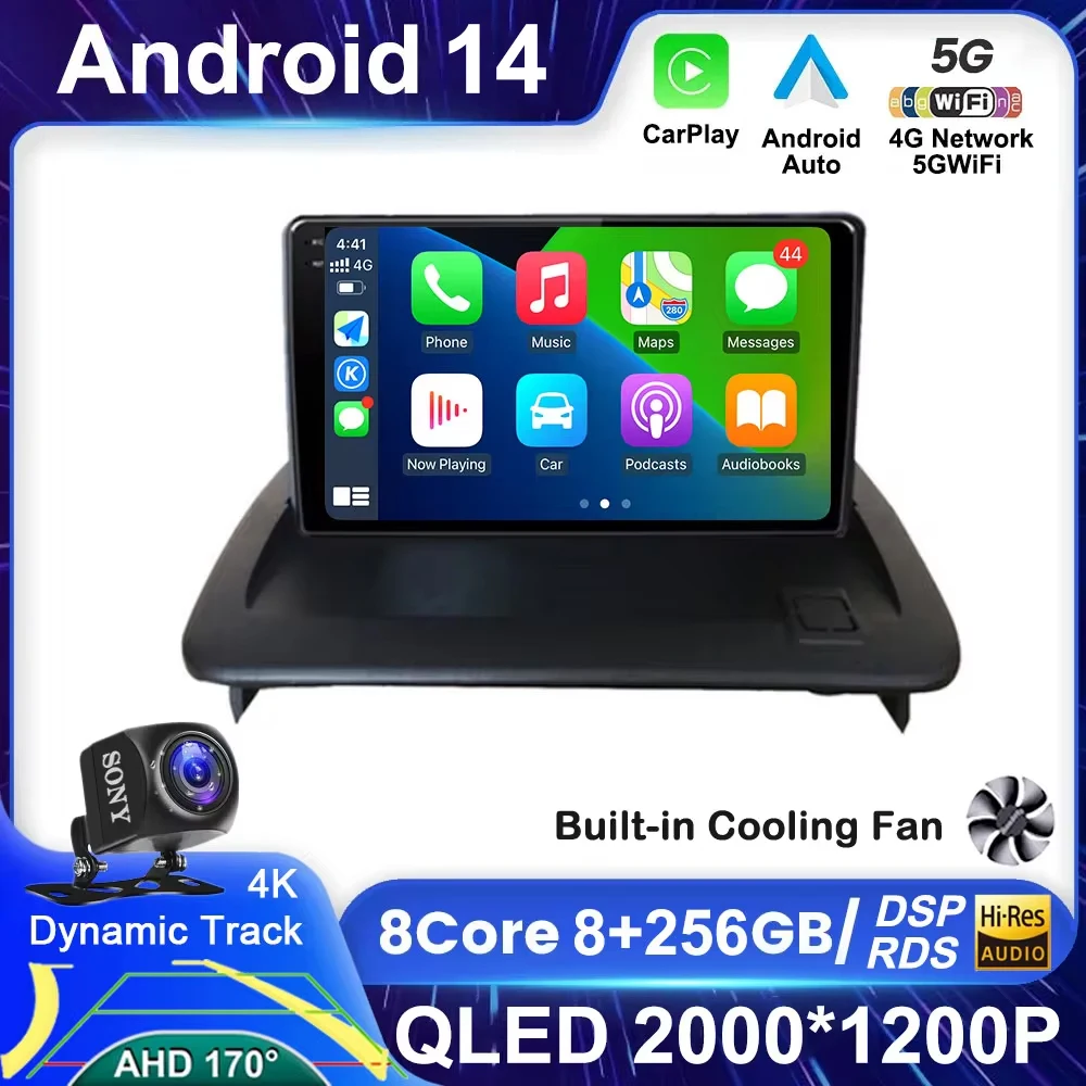 

Android 14 Carplay For VOLVO C30 S40 C70 2006-2012 Car Radio GPS Navigation Multimedia Video Player Monitor Stereo 360 Camera BT