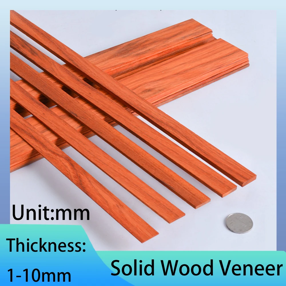 5-20Pcs African Padauk Solid Wood Strips Thin Wood Board Length 100-400mm DIY Speaker Box Blanks Natural Hardwood Lumber