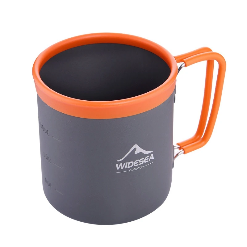 Widesea Camping Aluminum Cup Outdoor Mug Tourism Tableware Picnic Cooking Equipment Tourist Trekking Hiking