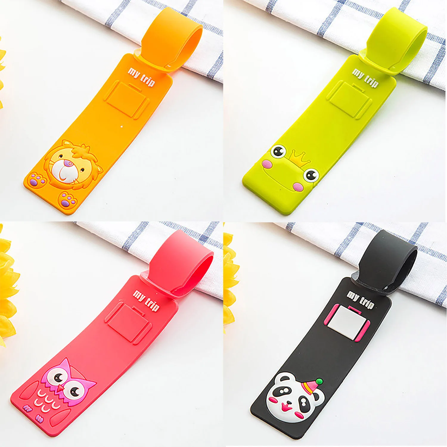 1 PC Cartoon Luggage Tag Cover Travel Accessories Silicone Suitcase Holder Baggage Boarding Tags Portable Label