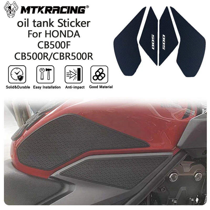 MTKRACING oil tank waterproof Sticker For HONDA CB500R 2019-2024 CBR500R CB500F Side Fuel Tank Non-slip Stickers Waterproof Pad