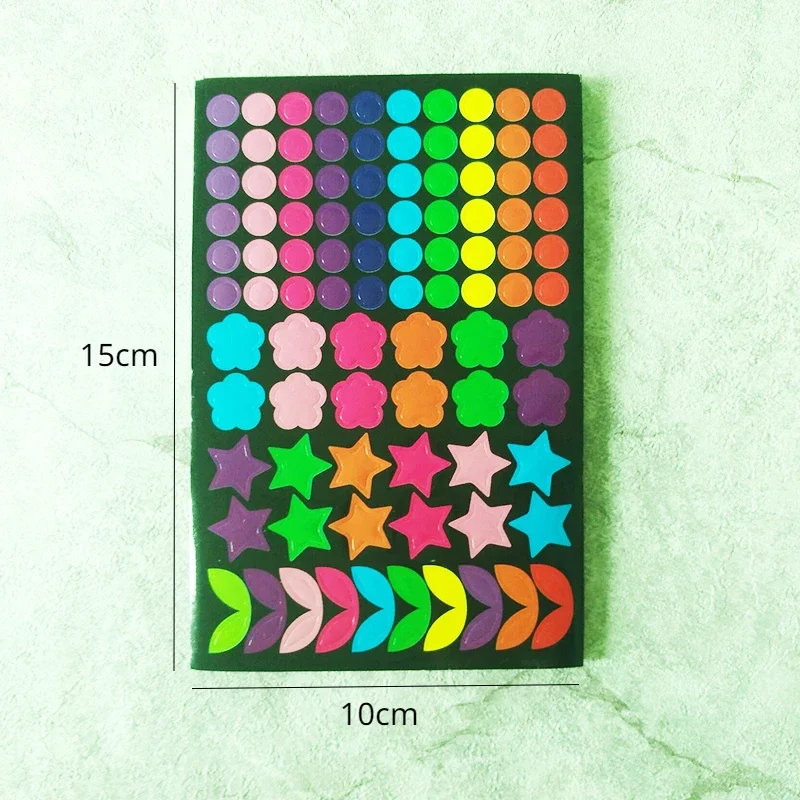 5 blätter/Set Runde Blume Stern Aufkleber Scrapbooking Papier Selbst Klebe Aufkleber Schreibwaren