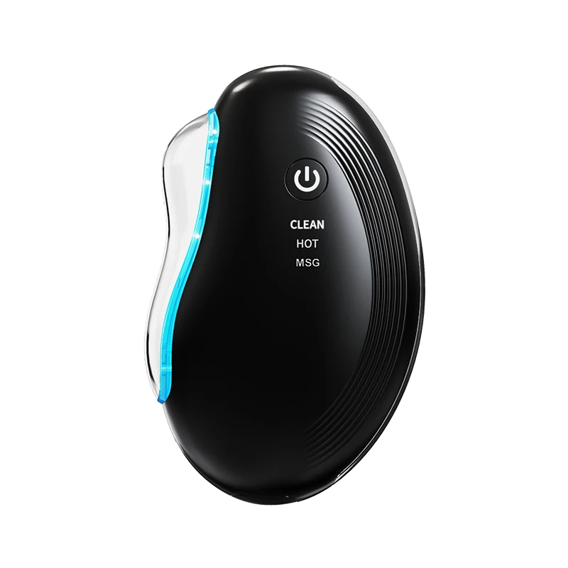 Inteligentny sprzęt do pielęgnacji szyi i ciała, mikroprądowy masażer do twarzy Gua Sha, płytka do skrobania, urządzenie do liftingu twarzy LED z mikroprądami Guasha