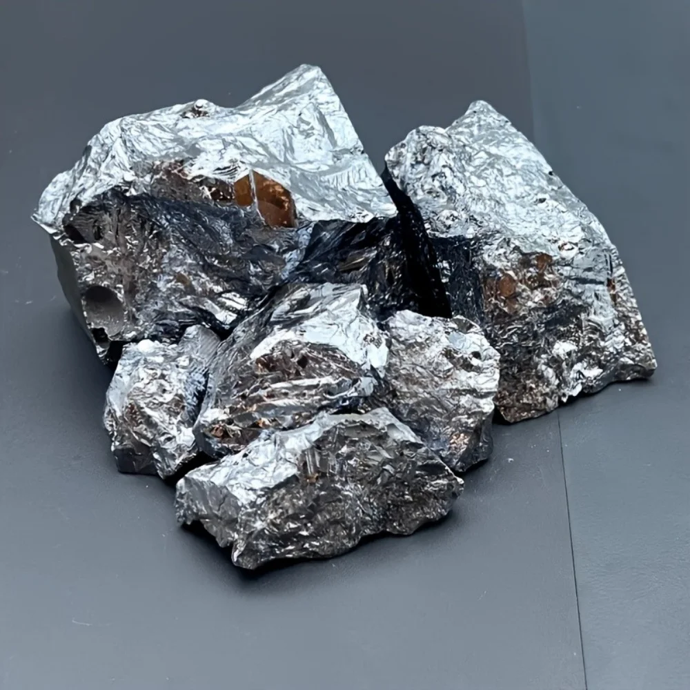 200g Natural Terahertz Stone Rough Metallic Luster Mineral Garden Specimen Aquarium Crystal Healing Reiki Energy Home Decoration - Image 4