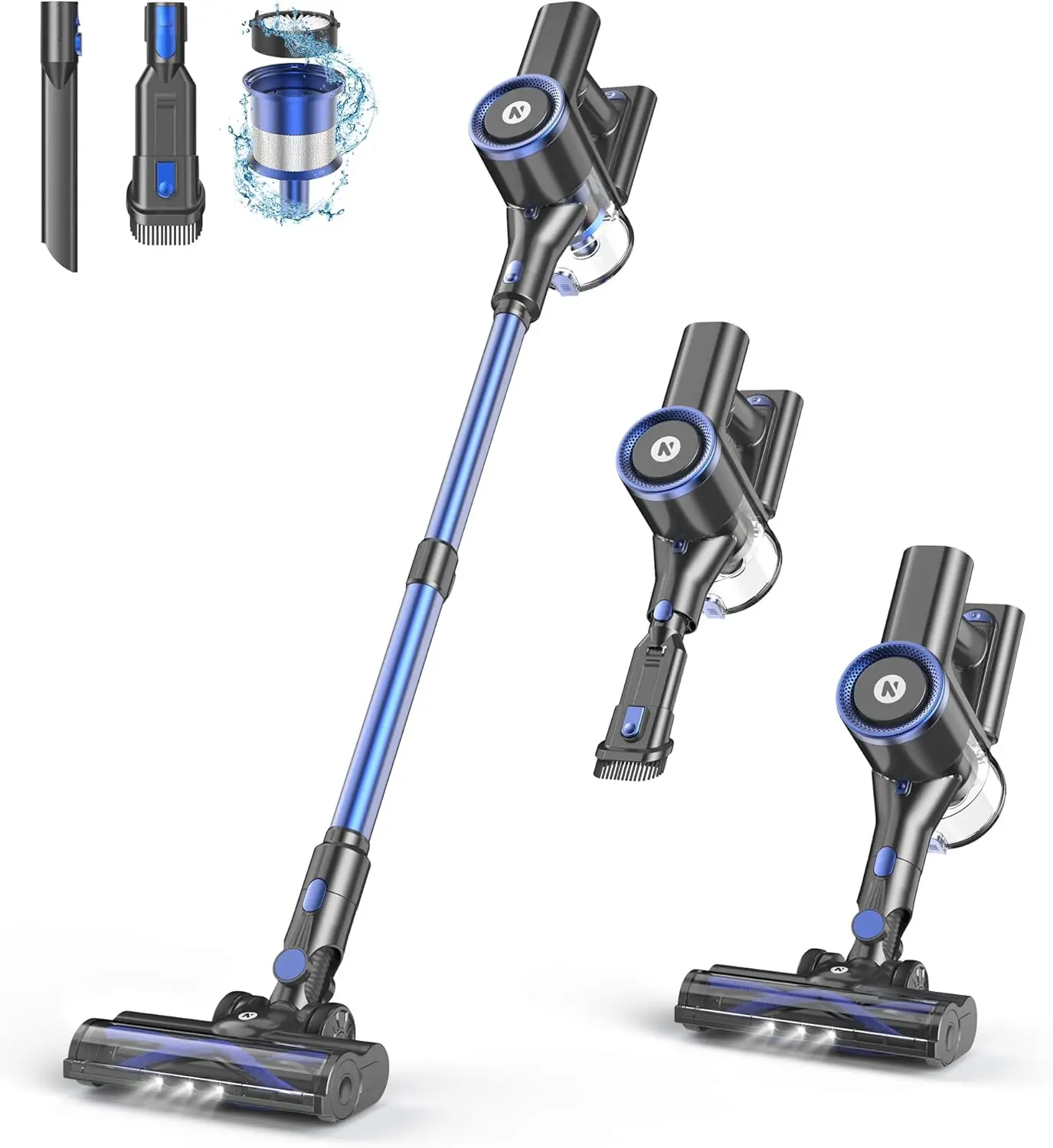 Cordless Vacuum Cleaner, Stick Vacuum with 3 Powerful Suction Modes, Max 45 Mins Runtime, Anti-Tangle Vacuum Cleaner