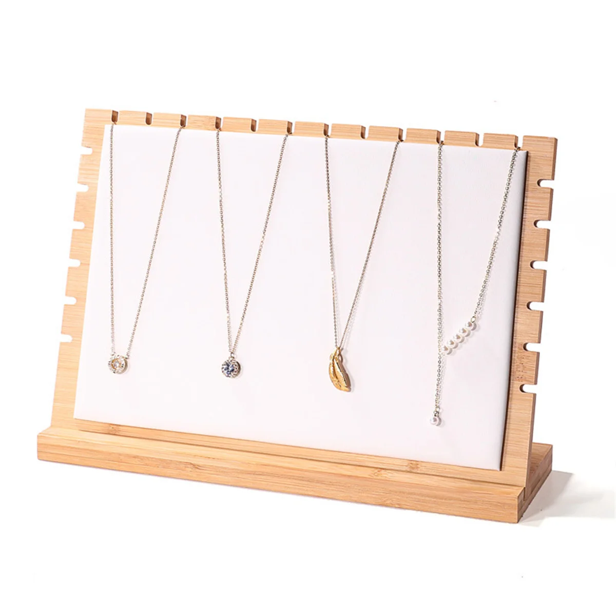 1 szt. Modny drewniany stojak na wiele naszyjników Odpinany stojak na biżuterię o dużej pojemności Stojak do przechowywania biżuterii Rekwizyty na ladę z biżuterią