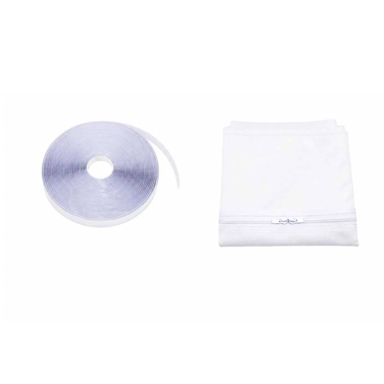 Portable Air Conditioner Window Seal Panel Hook Loop Attachment Silver Fabric for Push Out Window Gaps in Apartments Dorm Rooms