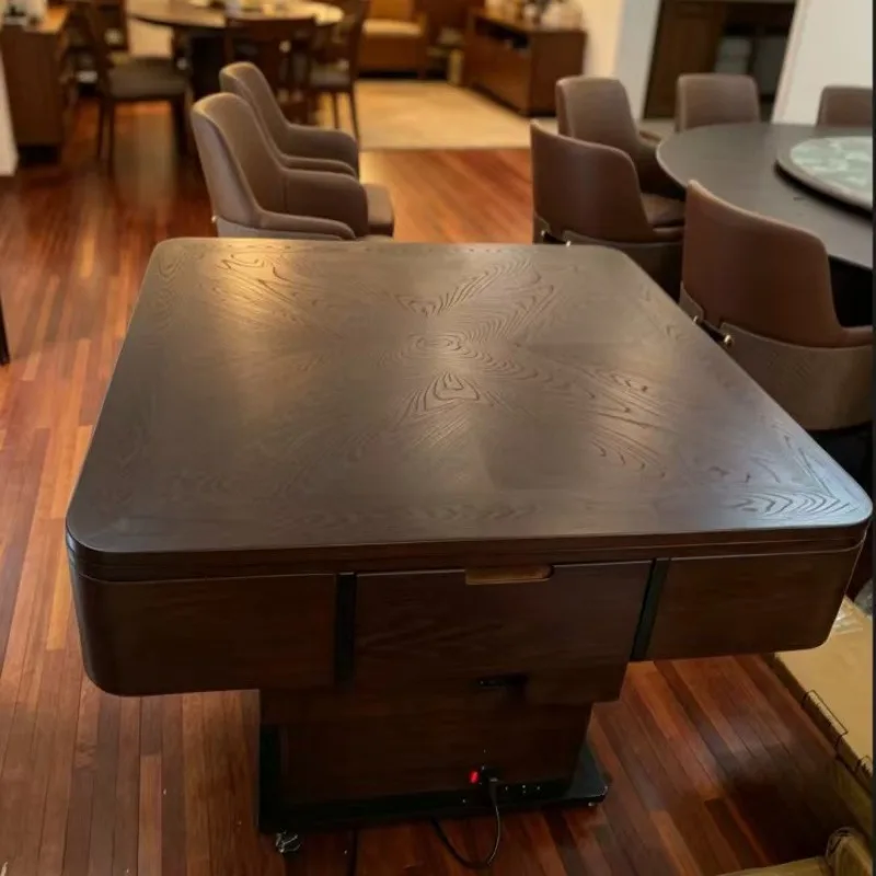 Lifting solid wood mahjong machine, automatic dual-purpose meal hemp machine