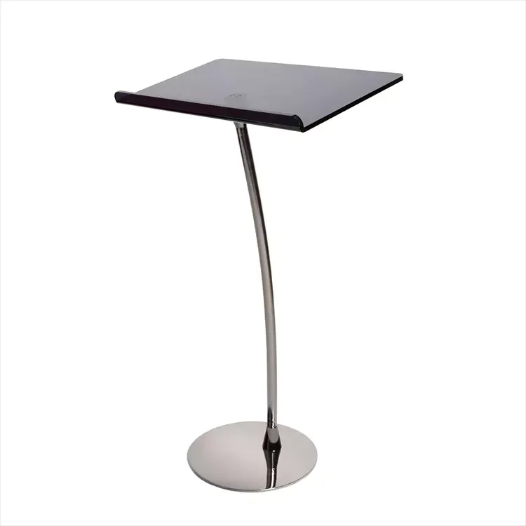 Black Acrylic Curved Podium Church Acrylic Podium Stand Lectern For Restaurants, Wedding, Office And Classroom Acrylic Lectern