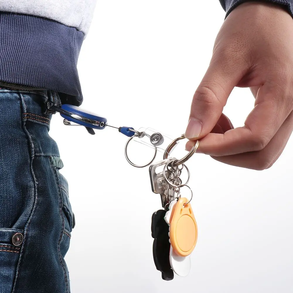 

Portable Reels Recoil Belt Belt Clip Name Tag Card Holder ID Lanyard Badge Reel Retractable Pull Keychain
