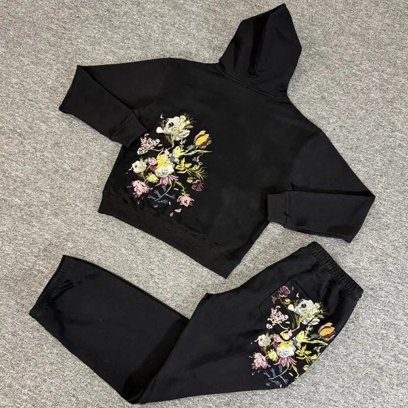 American Style Street Fashion Brand DERSCHUTZE Sportswear Set Autumn Winter Embroidered Pattern Print Set Available Stock - view 3