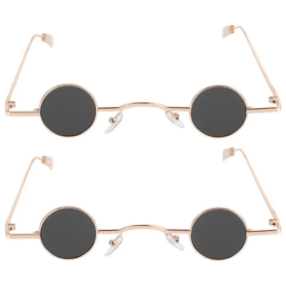 แว่นกันแดดทรงกลมสไตล์วินเทจ น้ำหนักเบา 2 คู่ สำหรับผู้หญิงและผู้ชาย แฟชั่นทันสมัยสำหรับกิจกรรมกลางแจ้ง