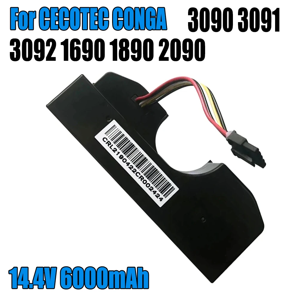 

Вакуумная батарея для CECOTEC CONGA 3090 CONGA 3091 CONGA 3092 CONGA 05173 подходит для 6800 14,4 мАч/Вт/ч в li-ion