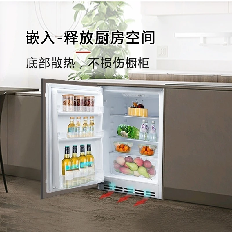 Horizontal Built-in Mini Refrigerator for Home Kitchen Cabinets and Under-Counter Installation Custom Manufacturing Supported