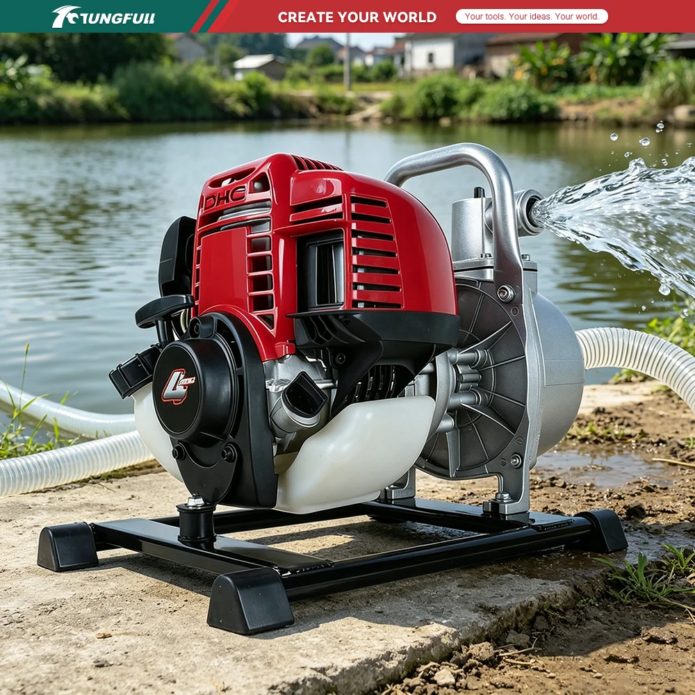 Gasoline Pump Four Stroke Booster Pump Water Pump Small Household Vegetable Garden Irrigation High Head Self-priming Pump
