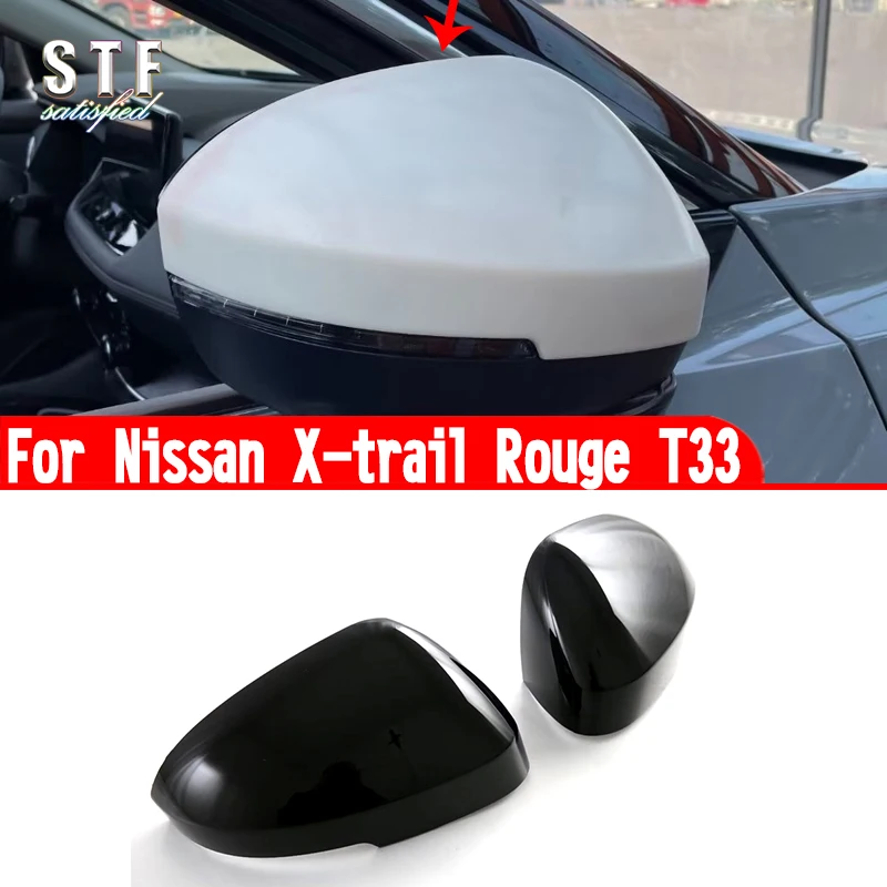 For Nissan X-trail Rouge T33 2021 2022 2023 Car Accessories ABS Mirror Cover Trim Molding Decoration Stickers