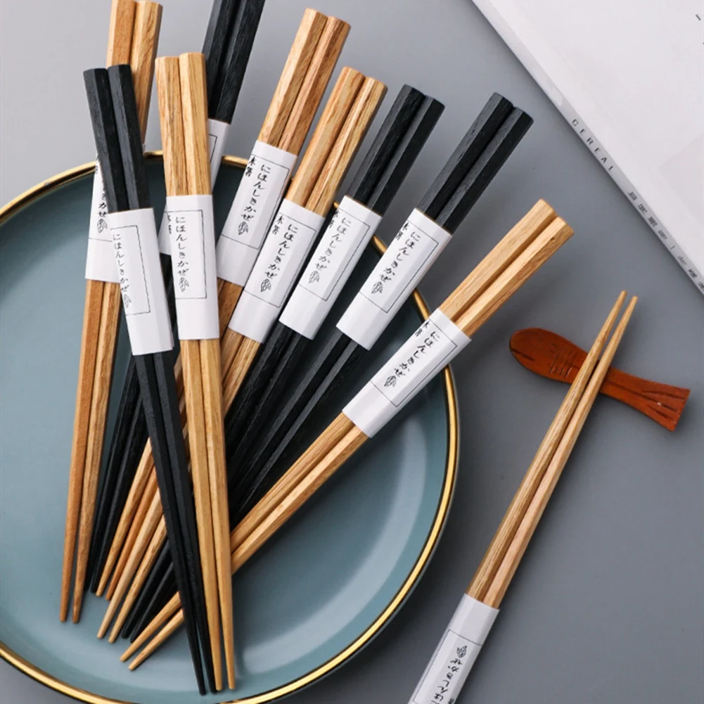 Simple Portable Chestnut Hexagonal Chopsticks Bamboo Joint Design Household Chopsticks Restaurant Wooden Wholesale chopsticks