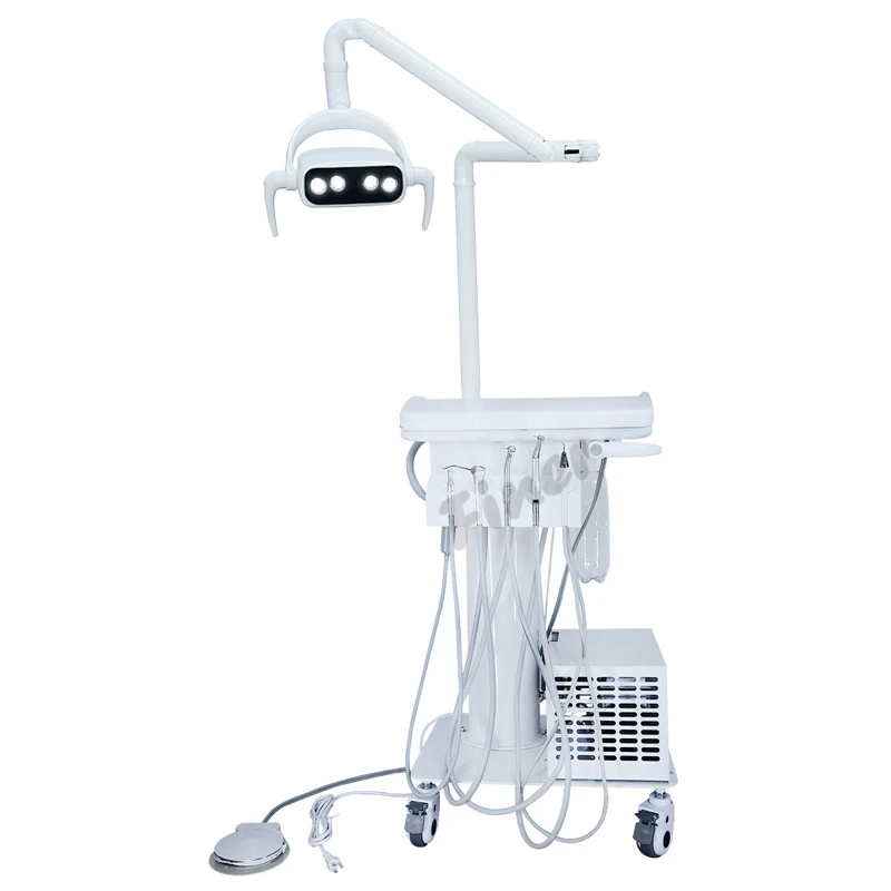 

Beauty salon LED lamp veterinary den-tal equipment scaler handpiece portable unit built-in Air Compressor