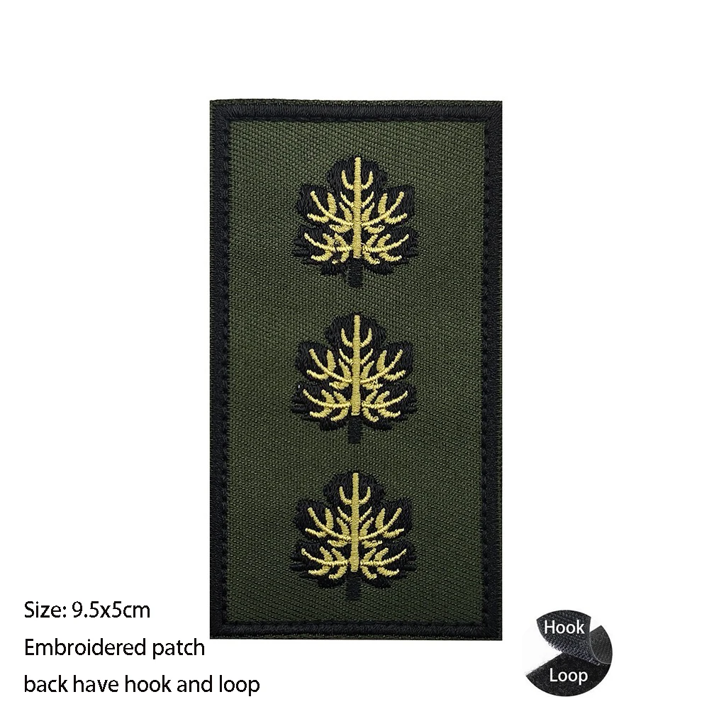 New Design Army Fan Israeli Embroidered Cloth Patch Flower Shape Diamond-shaped Military Rank Epaulette Outdoor Backpack Patch