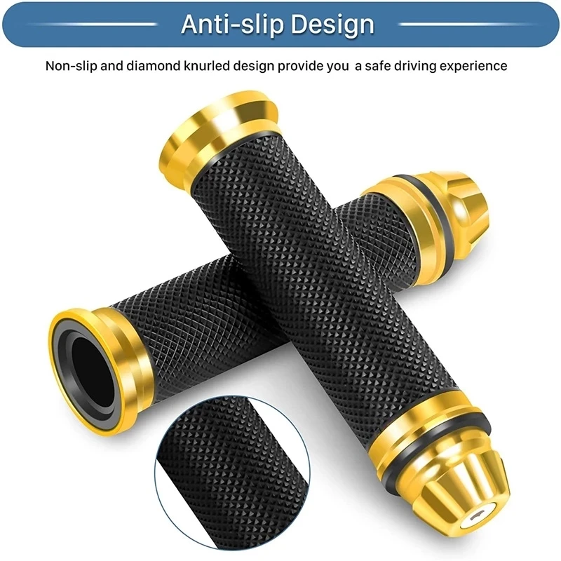 Motorcycle Dirt Bike Rubber Handle Grip Pedal Biker Scooter Handlebar Grips Modified General Purpose for 22mm Motorcycles