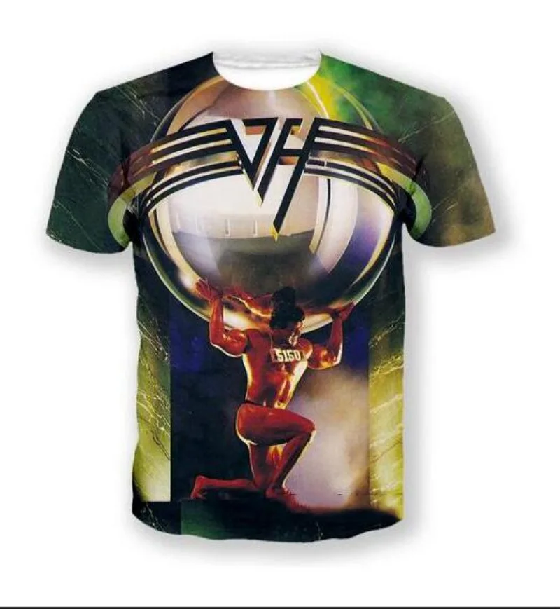 

New Fashion Men/Women Van Halen 3D Print Short Sleeve T-Shirt Fashion T Shirt Sport Hip Hop Summer Tops T039