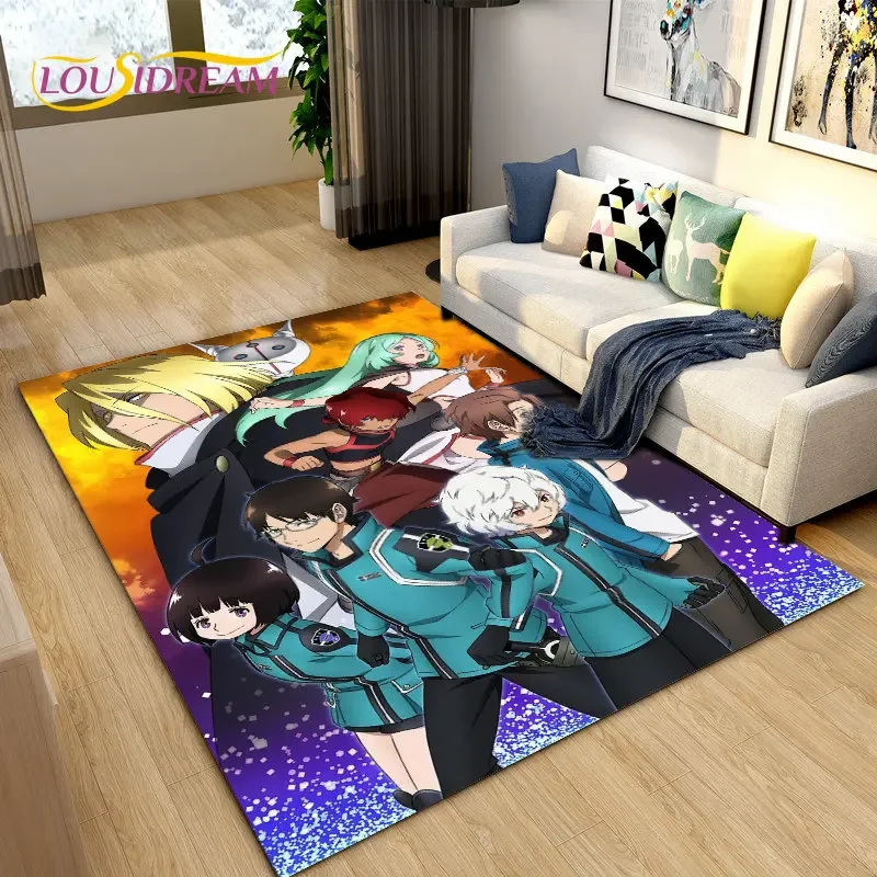 World Trigger Anime Cartoon  Area Rug,Carpet Rug for Living Room Bedroom Sofa Doormat Decoration, Kids Play Non-slip Floor Mat