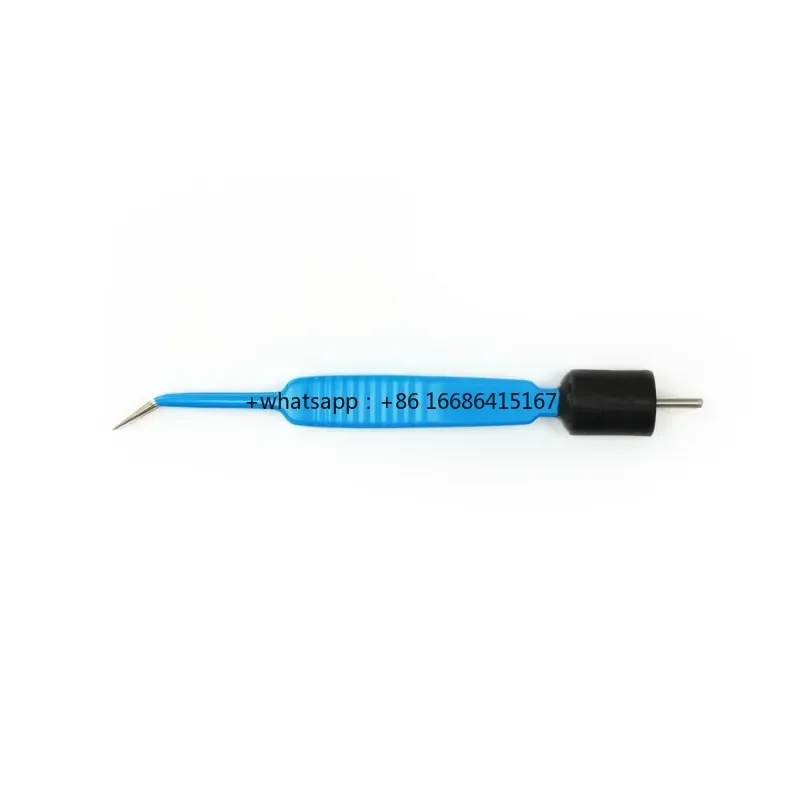 Reusable Silver Tip Bipolar Clamp BFS - 105-05-01 - US 105mm Straight Blue Instrument, Autoclavable