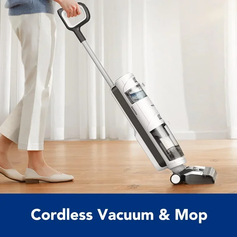 QWTTinecoes iFLOOR 3 Breeze Complete Wet Dry Vacuum Cordless Floor Cleaner and Mop One-Step Cleaning for Hard Floors