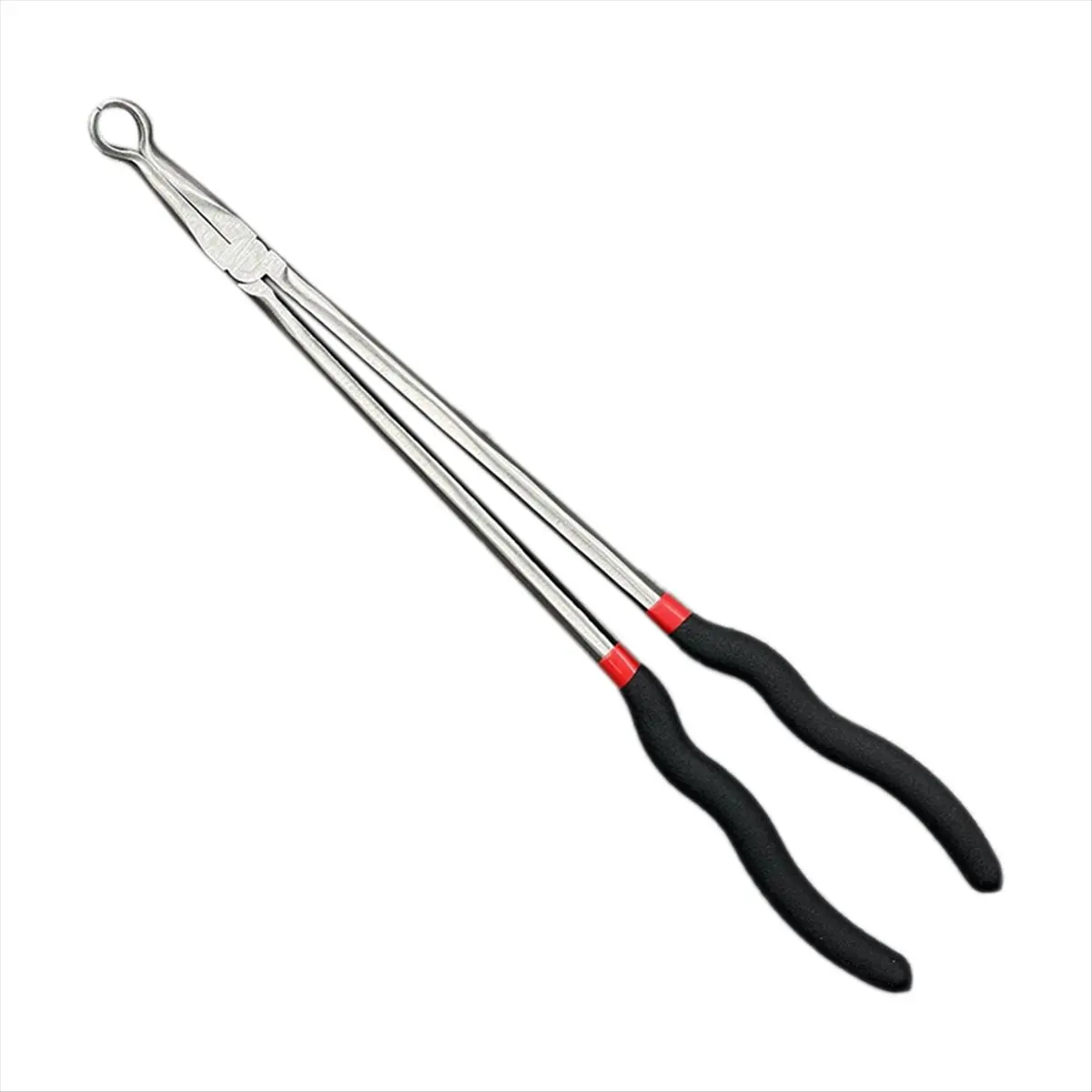 AA77 NEW  16-Inch 400MM O-Bend Needle-Nosed Pliers Plus Long Mouth Fishing Auto Repair Pliers Pliers Long Handle Clamp 14mm
