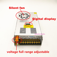 input AC 110/220V 480W power supply output 0-48V Adjustable DC voltage stabilization Digital switching power supply 48v 10a