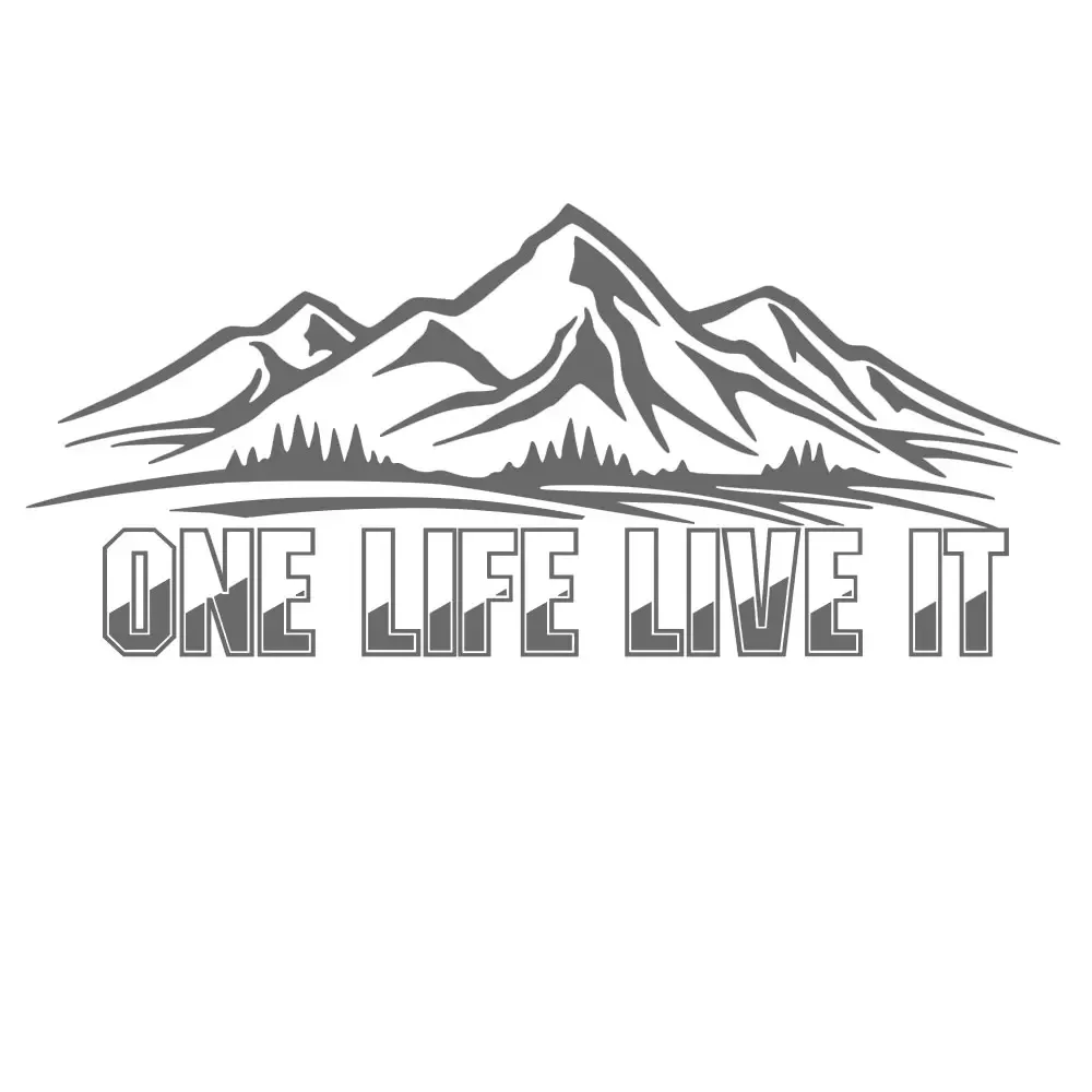 60x26.4cm for Large One Life Live It Vinyl Sticker Camper Van Motorhome Decal Mountain