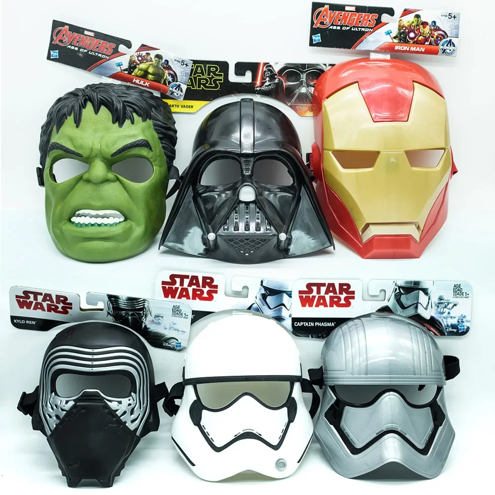 Marvel Star Wars Cosplay Yoda Captain Phasama America Darth Vader Stormtrooper Masks Peripheral Products Kids Party Props Gifts