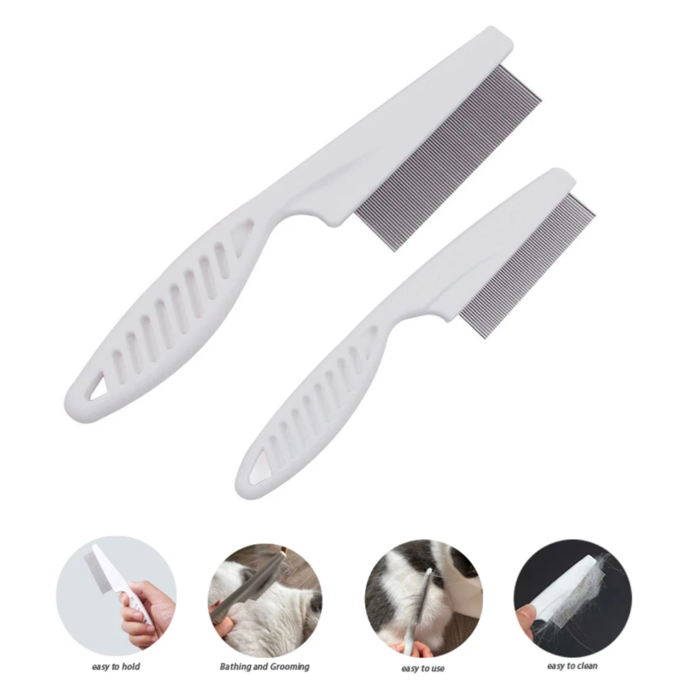 NONOR Dog Cat Grooming Flea Comb Pet Care Comb Hair Brush Flea Removal Massage Grooming Portable Tools Pets Accessories