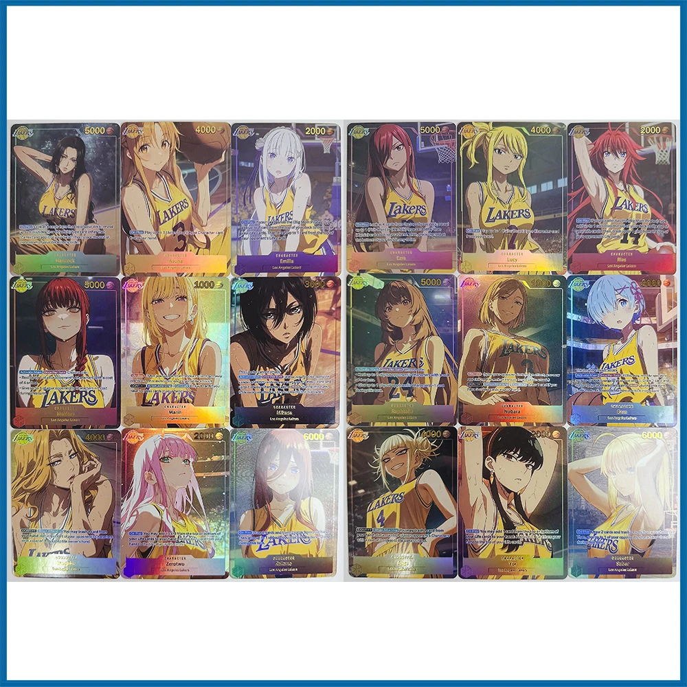 9PC/Set Anime One Piece Dragon Ball Naruto DIY ACG 002 Kafka Rem Yuuki Asuna Boy Games Toys Birthday Gifts Collectible Cards