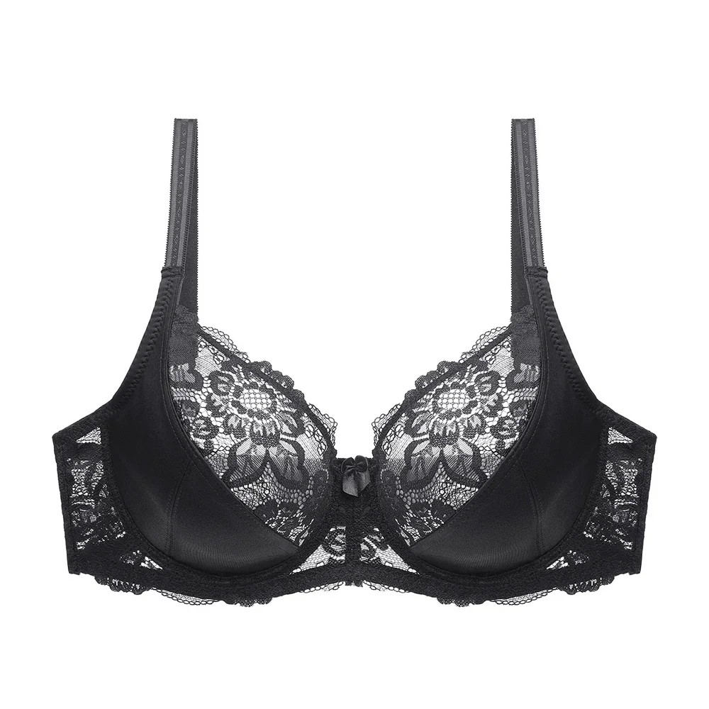 Soutien-gorge Sexy en dentelle pour femmes, grande taille B C D E, Bralette ultra-mince en pur coton, brassière 95E, sous-vêtements, nouvelle collection 2023