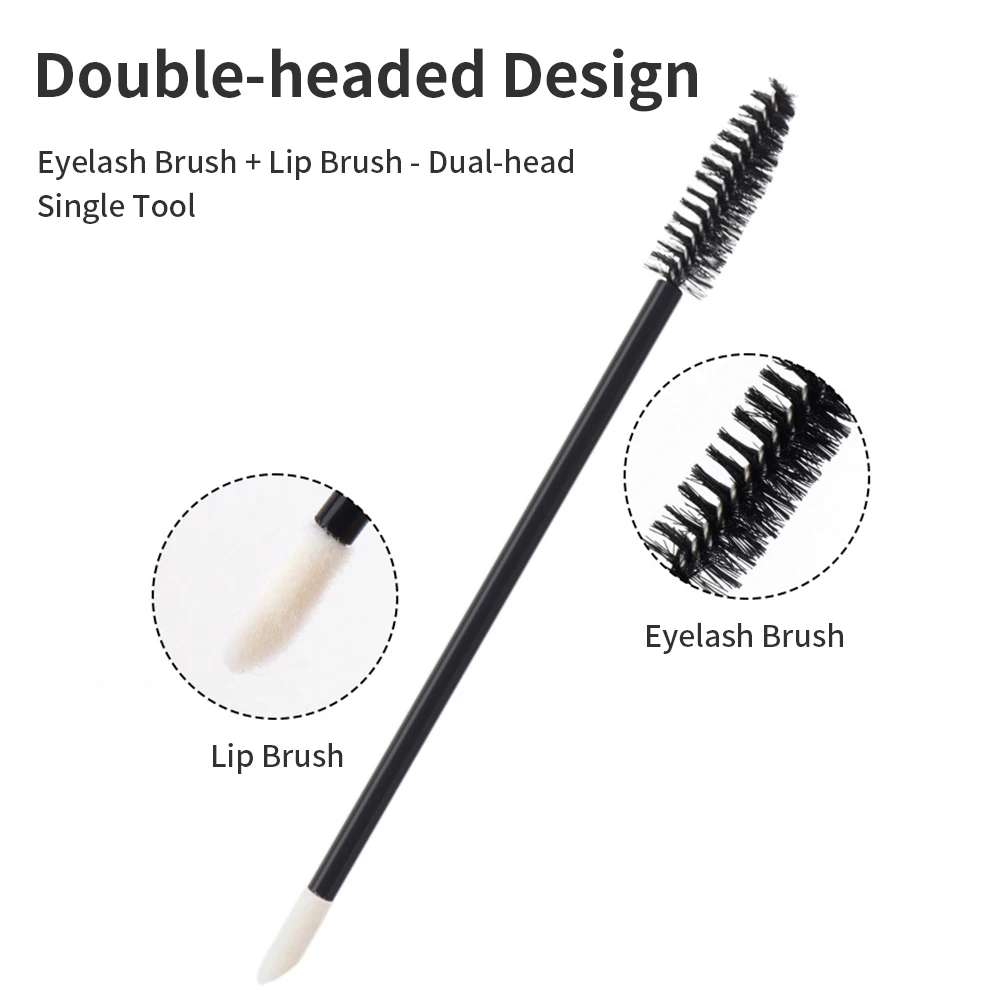 Eyelash Lip Wands Makeup Brushes Korean Lash Lift Makeup Tools Eyelash Extension Accessories Disposable 2in1 Eyelash Lip Brushes