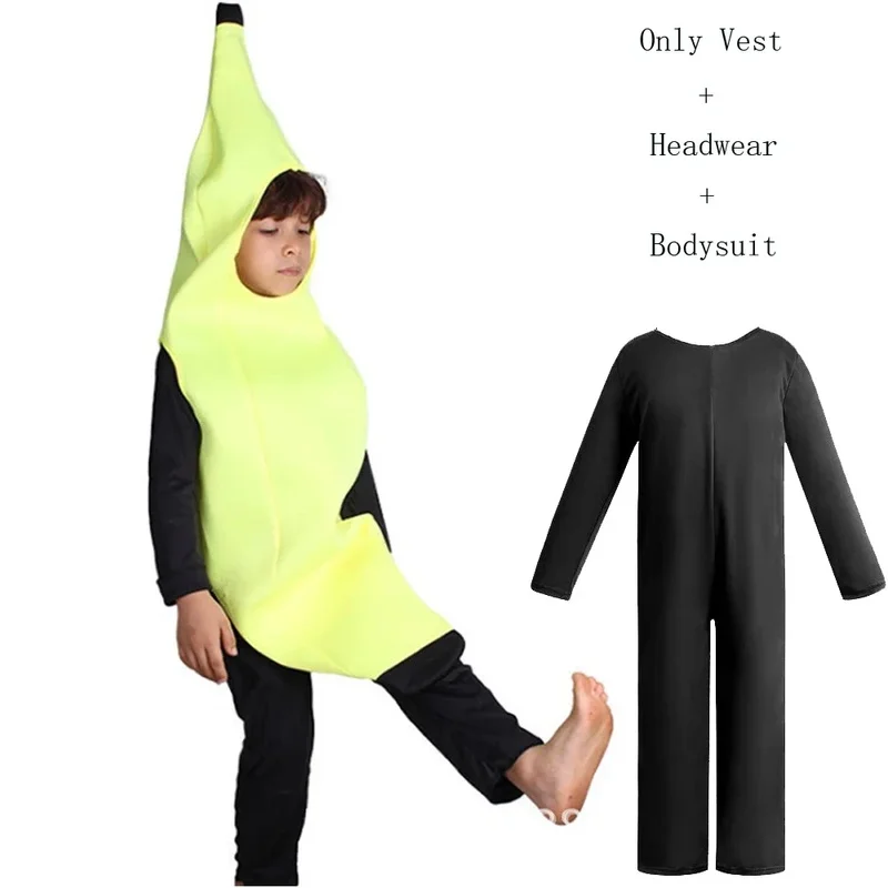 (#^.^#) 2026 New Funny Banana Suit Yellow Light Halloween Tomato Potatoes Carrot Fruit Fancy Party Festival Dance Dr →_→LOOK ME