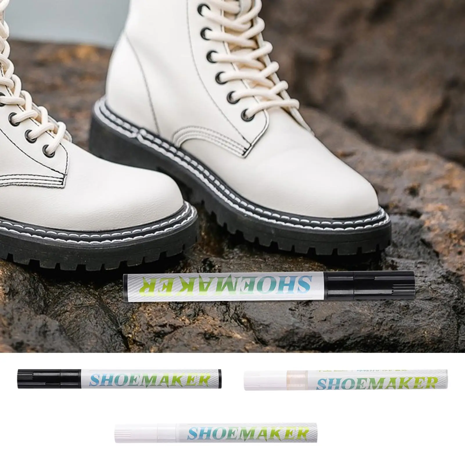 Shoe Markers For Sneakers 20g Compact Portable Leather Dye Marker Pens Multifunctional Leather White Shoe Polish Pen Repairing